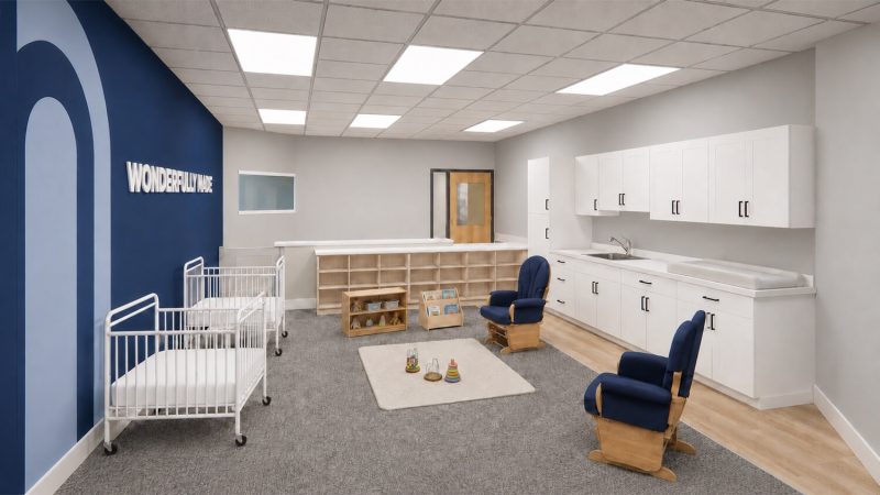 Mockup of new building