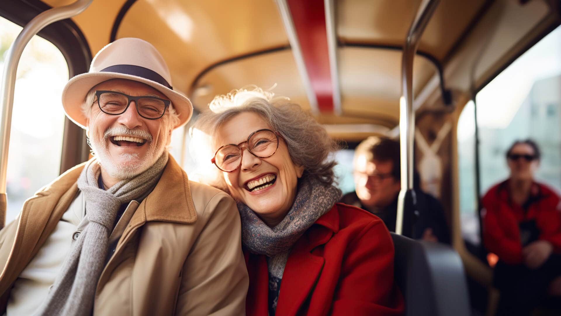 Retired Couple having fun